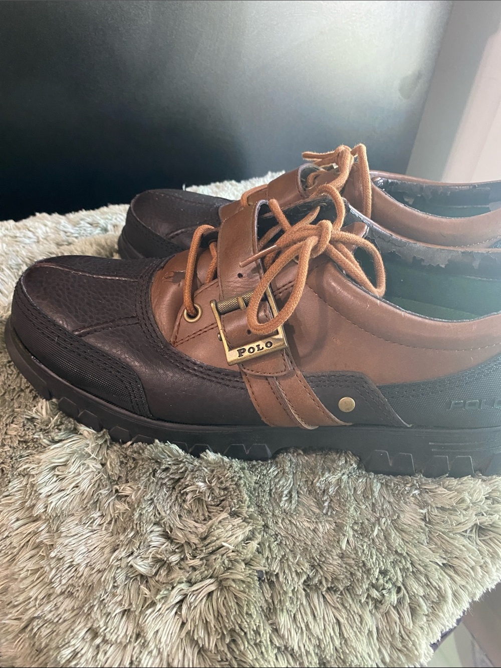 Polo by Ralph Lauren Brown and Dark Brown Men’s Boat Shoes